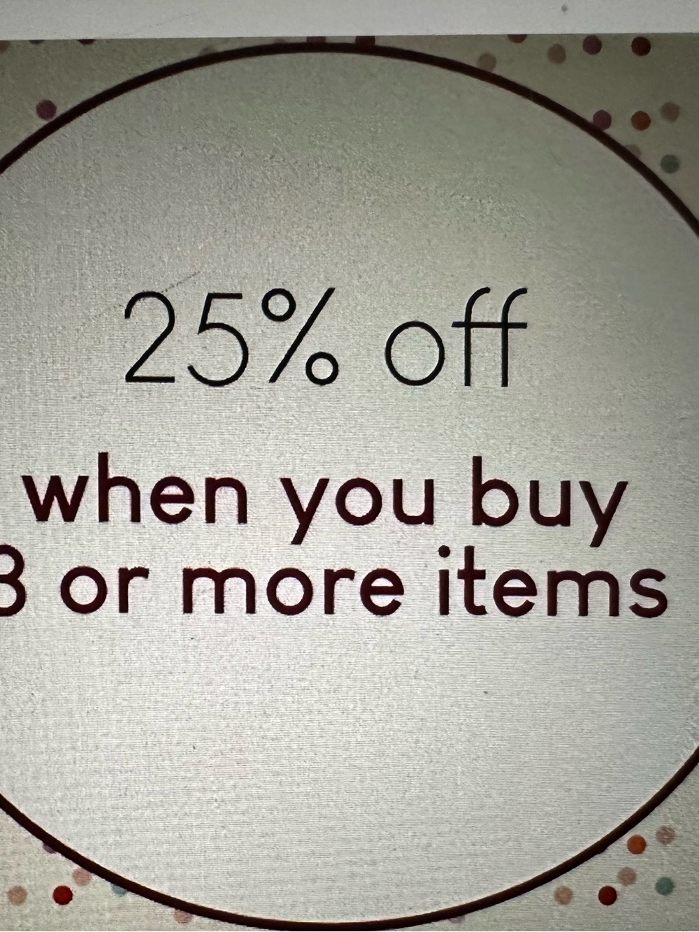 25% Off Sale Sign - Circular Promotional Graphic